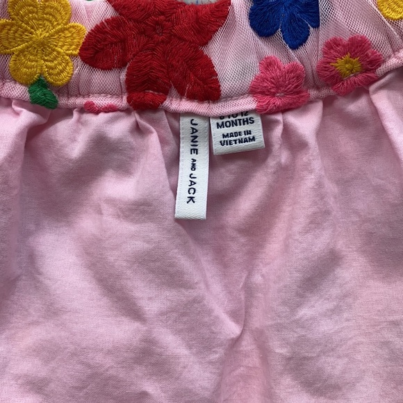 The BEST outfit for a girl Janie & Jack Bubblegum Pink embroidered skirt - Picture 4 of 5